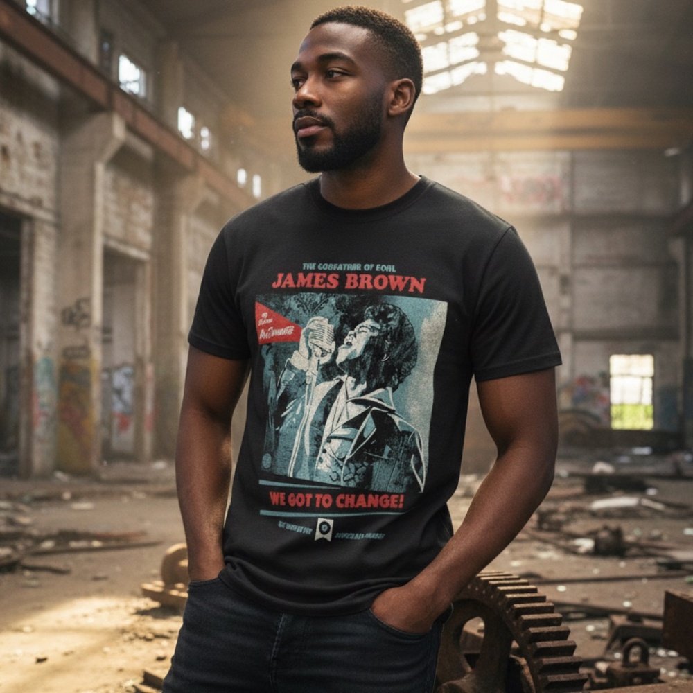 Obey,  James Brown We Got To Change" shirt produced by Obey Clothing RARE!‎ NWT